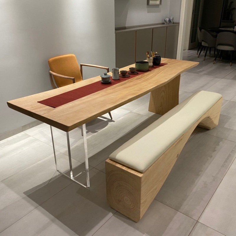 Office Furniture And Desks - Mesa Flutuante Nórdica de Madeira Maciça