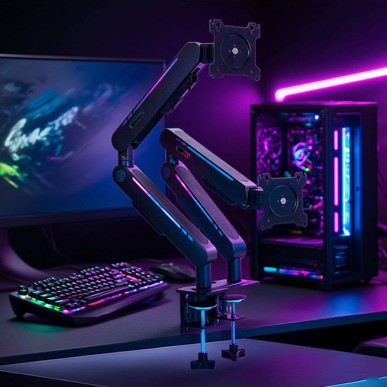 Adjustable Monitor Mount - Suporte de Mesa com Mola a