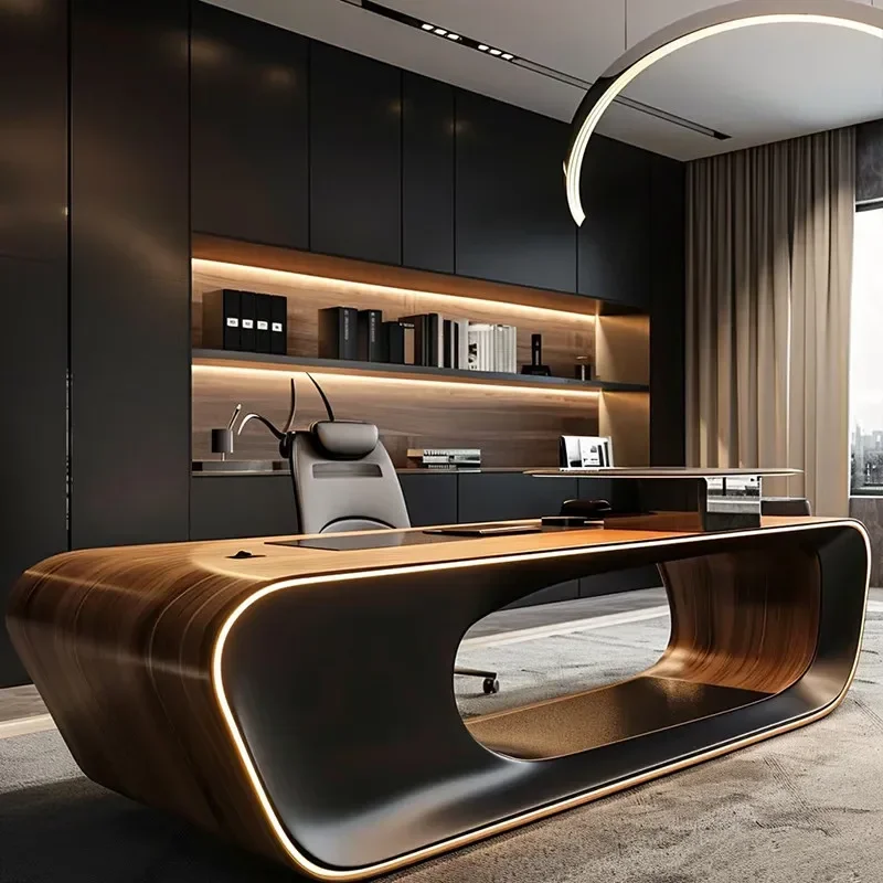 Office Furniture High End - Mesa de Computador Moderna, Simples, Luxuosa