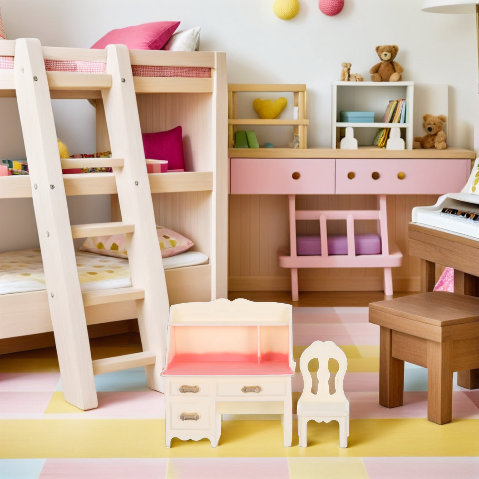 Office Furniture And Desks - 5 Conjuntos de Móveis em Miniatura