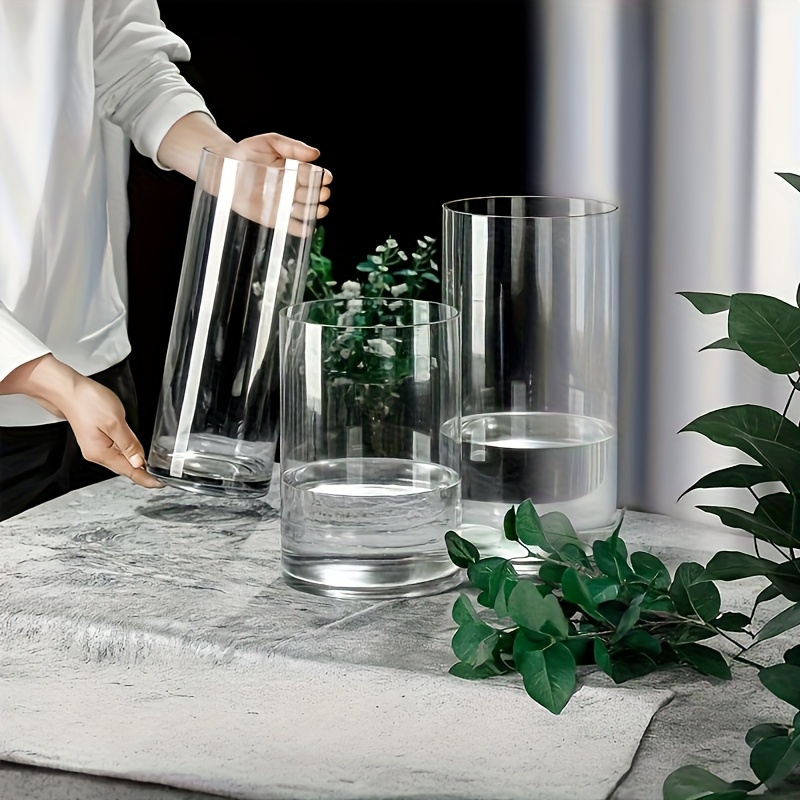 Office Furniture Dimensions - Conjunto de 3 Vasos Cilíndricos Transparentes