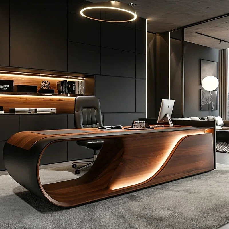 Office Furniture High End - Nova Mesa Executiva Moderna Simples de