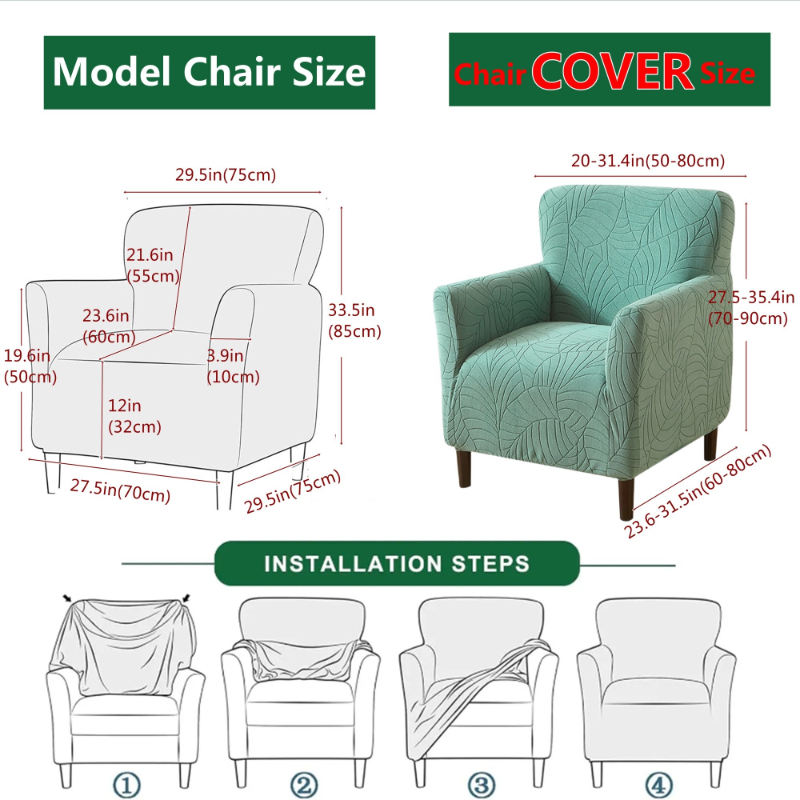 1 Peça Capa Elástica Jacquard  - Office Furniture Dimensions avaliação e preço