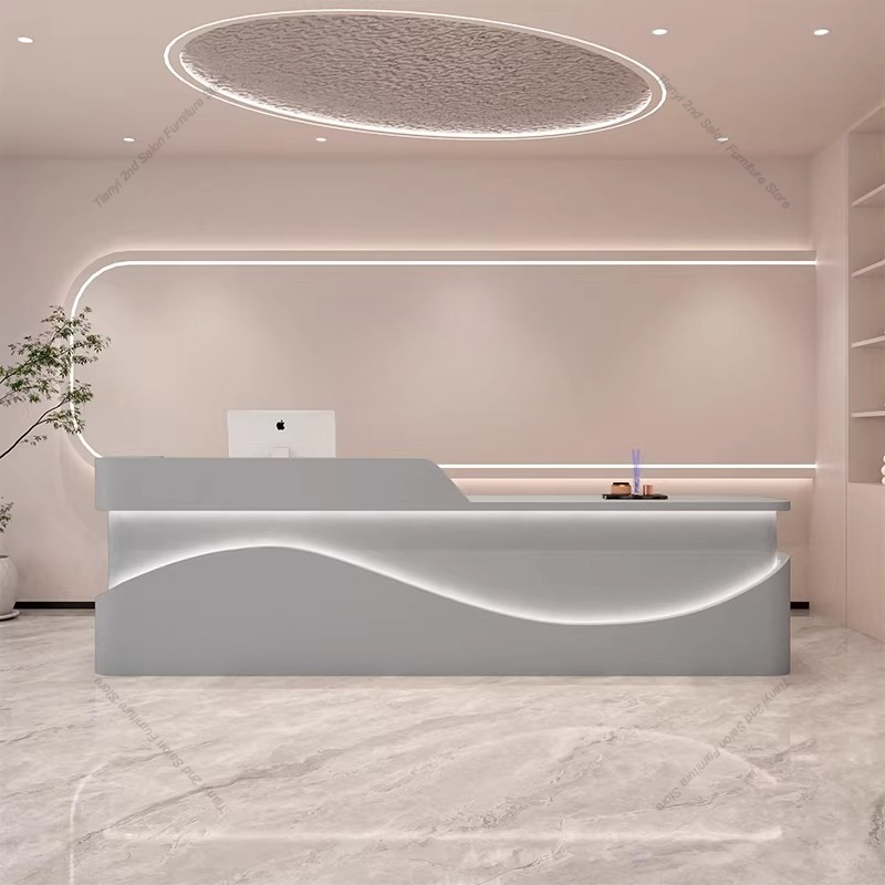 Balcão de Caixa Moderno para S - Office Furniture High End avaliação e preço