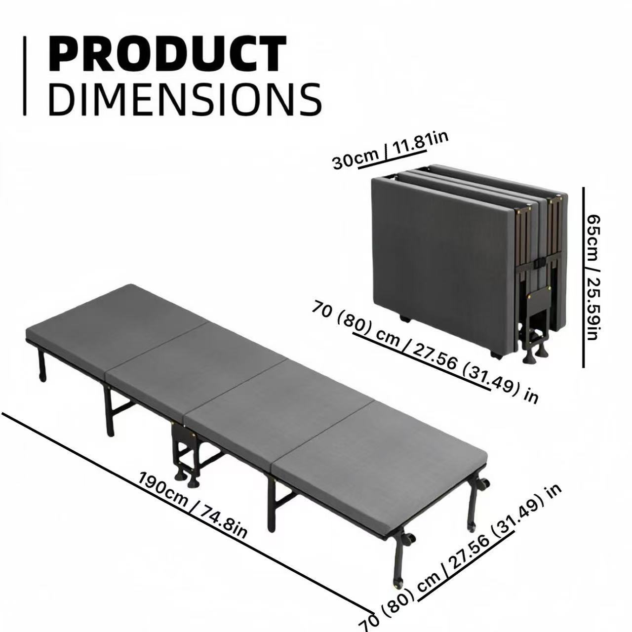 Cama dobrável de quatro dobras - Office Furniture Loft avaliação e preço