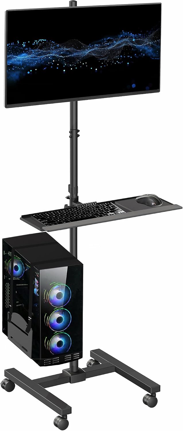 Carrinho de Computador Preto c - Adjustable Monitor Mount avaliação e preço